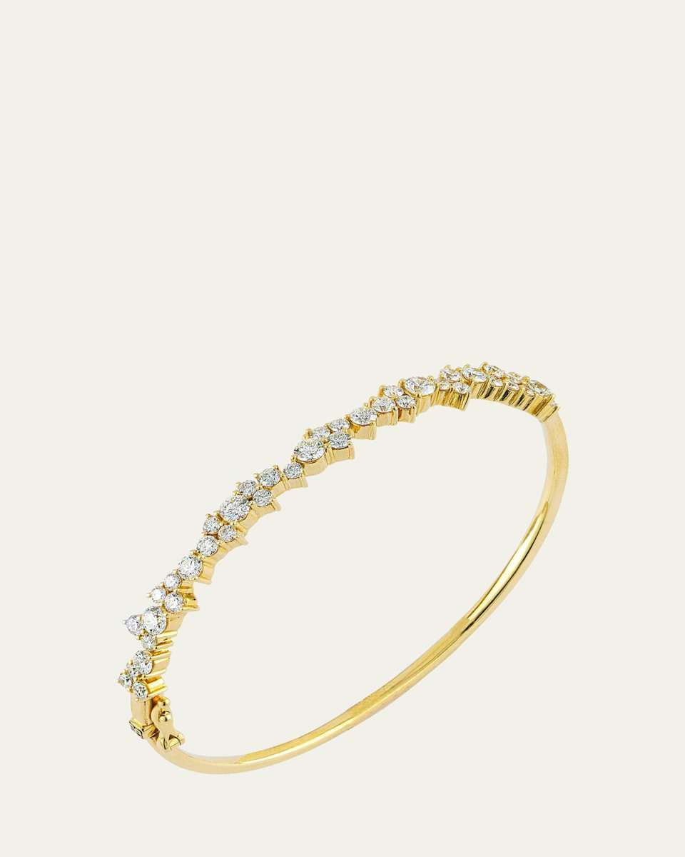 14K Gold Diamond Cocktail Bangle